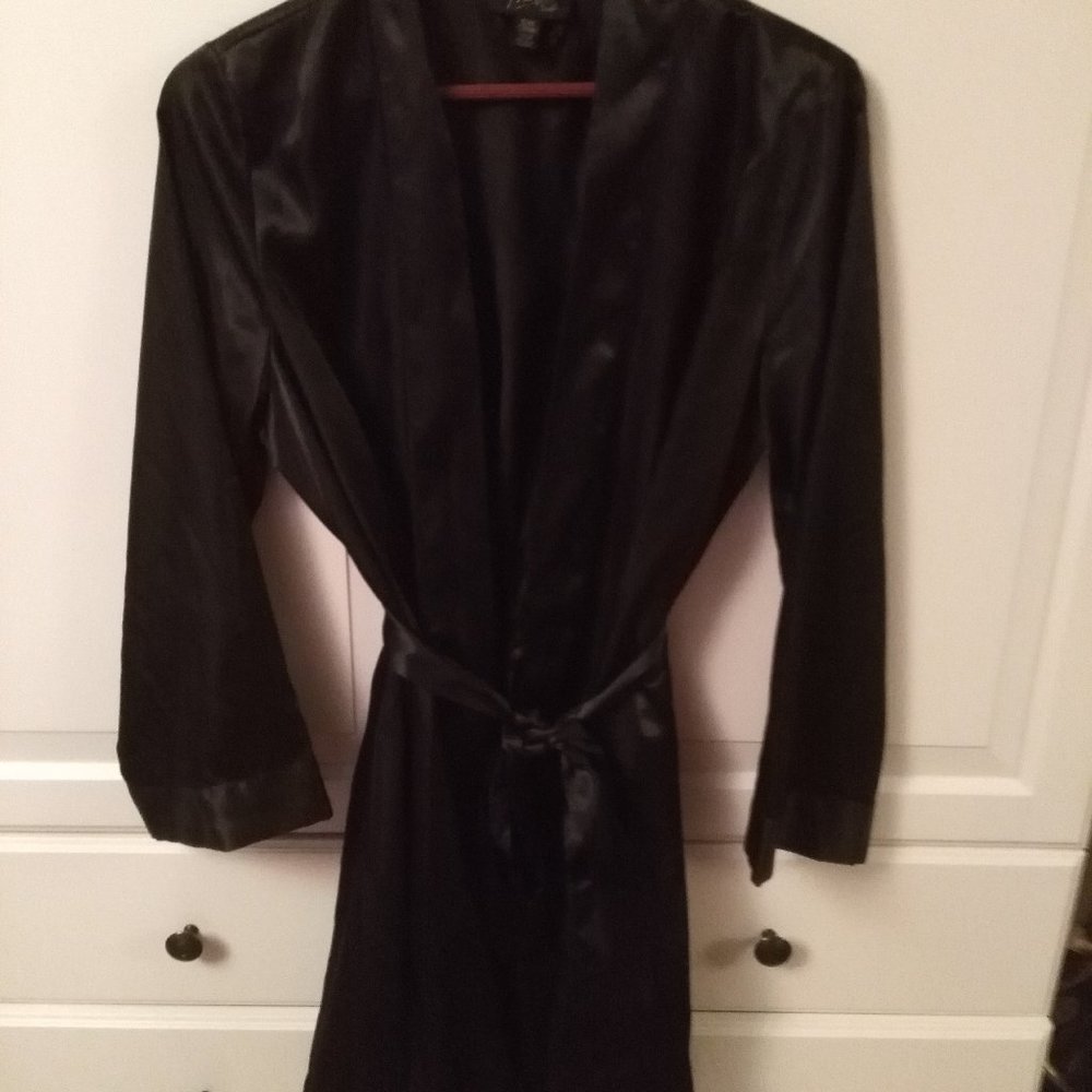 Black Satin Robe